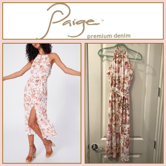 PAIGE Women's Jade Midi Dress, Foxglove Multi(NWT) - Picture 1 of 14